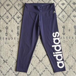 Adidas Purple and White Leggings for Active Comfort
